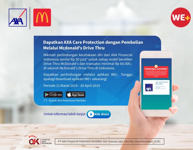 AXA Care Protection dengan Pembelian Melalui Mcdonald's Drive Thru