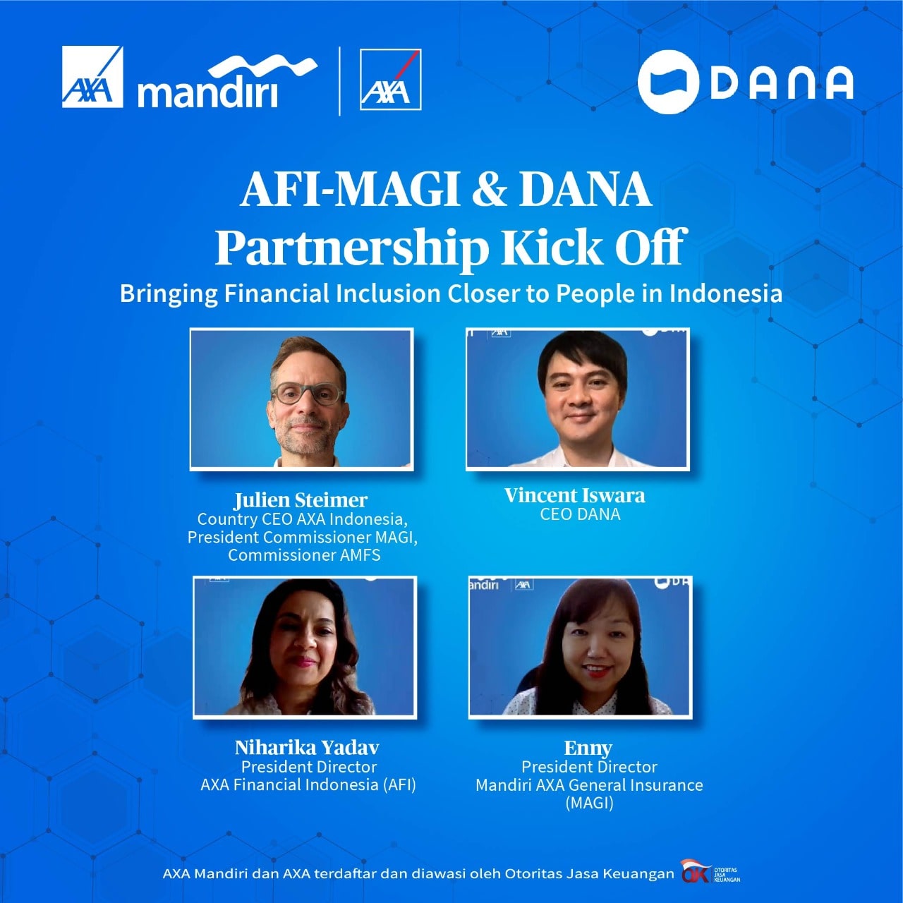 AXA Financial Indonesia (AFI) dan Mandiri AXA General Insurance (MAGI) Perluas Inklusi Keuangan Melalui Kerja Sama Dengan Perusahaan Dompet Digital DANA